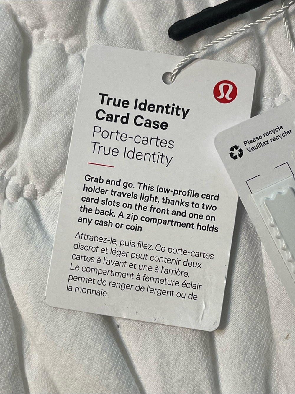 Lululemon Black Slim True Identity Card Case Wallet - Picture 6 of 8